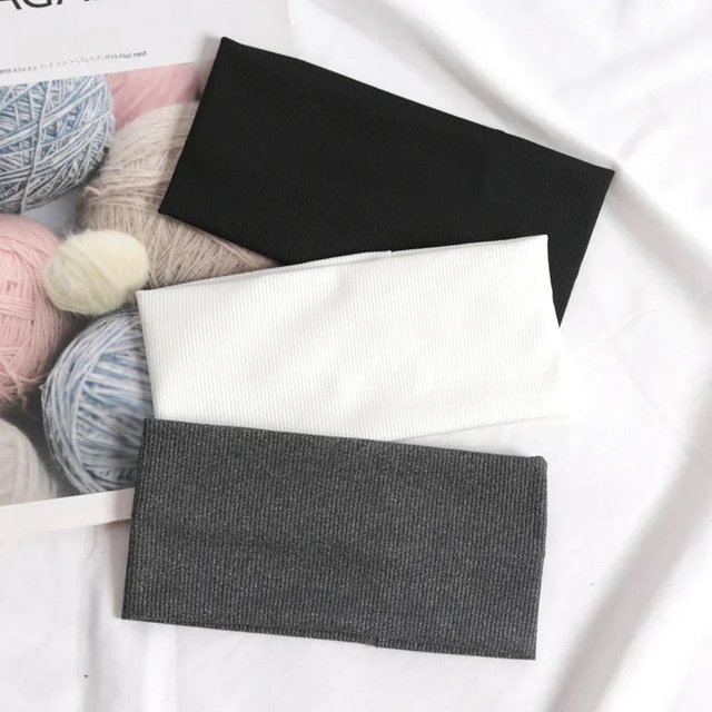 3Pcs Simple Elastic Fitness Yoga Hairbands for women Men Solid Color Running Hair Bands Stretch Makeup Headbands Accessories