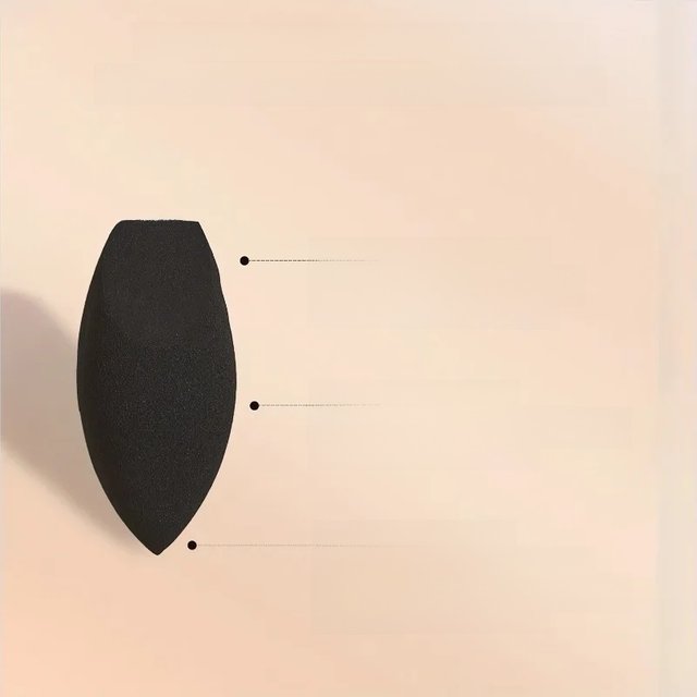 3 PCS Beauty Blender Foundation Makeup Sponge - Black Shape , Reusable Makeup Applicator
