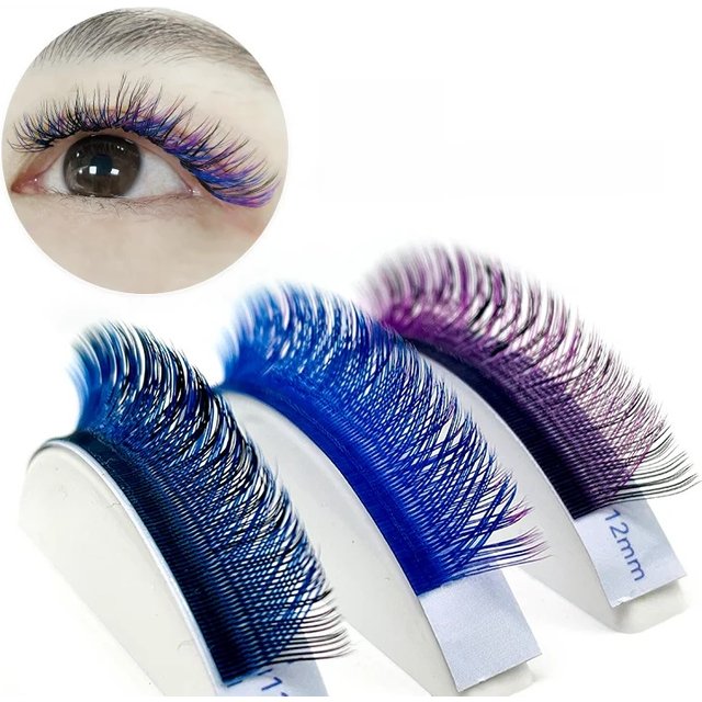 NATUHANA Colorful YY Shape Eyelash Extensions Faux Cils Two Tip Lashes C/D /L/LU Curl False Eyelashes Makeup Supplies