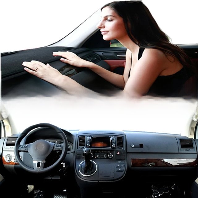 For Volkswagen VW T5 Multivan V 7HM/HN/HF/EF/EM/EN 2004-15 Dashmat Dashboard Cover Sunscreen Protective Pad Anti-Dirt Ornaments
