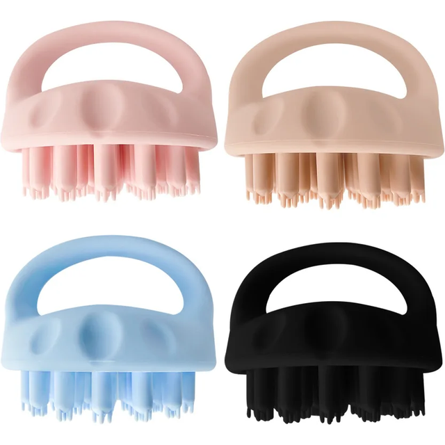 Hair Scalp Massager Shampoo Brush Soft Silicone Shampoo Brush Massage Shampoo Brush Clean Scalp Bath Comb