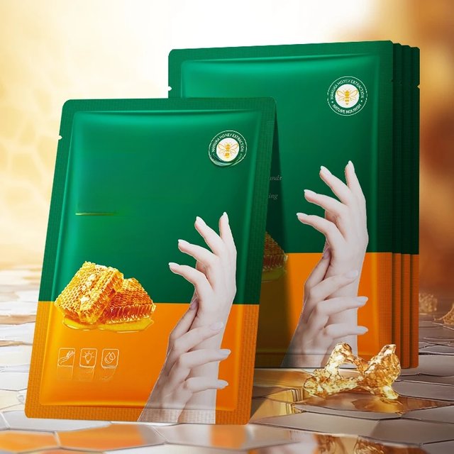 Vitamin E Hand Mask Manuka Honey Nourishing Hydrating Hand Care Film Long-Lasting Moisturizing Soft Smooth Hand Skincare
