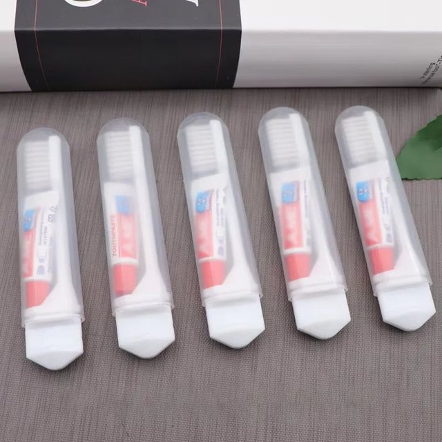 5/10PC Portable Mini Travel Toothbrush Toothpaste Set Adult Outgoing Camp Disposable Toothbrush Carry-on Deep Cleaning Oral Care
