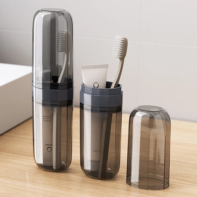 Toothbrush Storage Box Portable Mouthwash Cup Toothpaste Storage Box Toiletry Set Travel Supplies Portable Toothbrush Cup