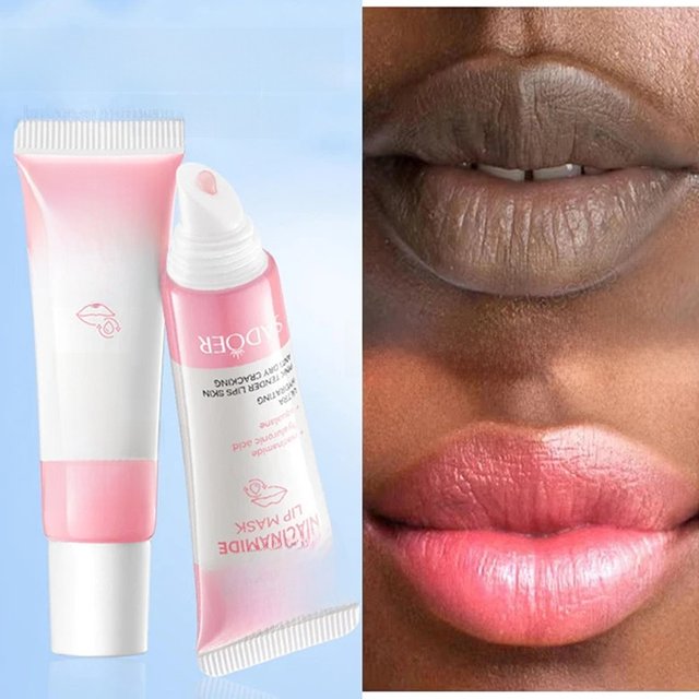 Remove Dark Lip Balm Lightening Melanin Mask Gloss Exfoliating Lip Pink Treatment Reduce Lip Lines Improve Dryness Moisturizing
