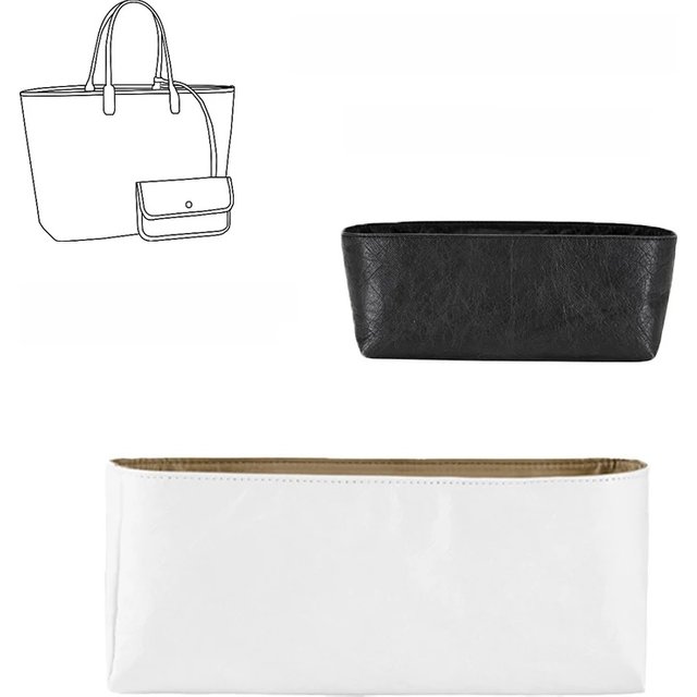 EverToner Dupont Paper Purse Organizer Insert for Go-yard SAINT LOUIS Mini GM PM Tote Inside Storage Bag Insert Inner Makeup Bag