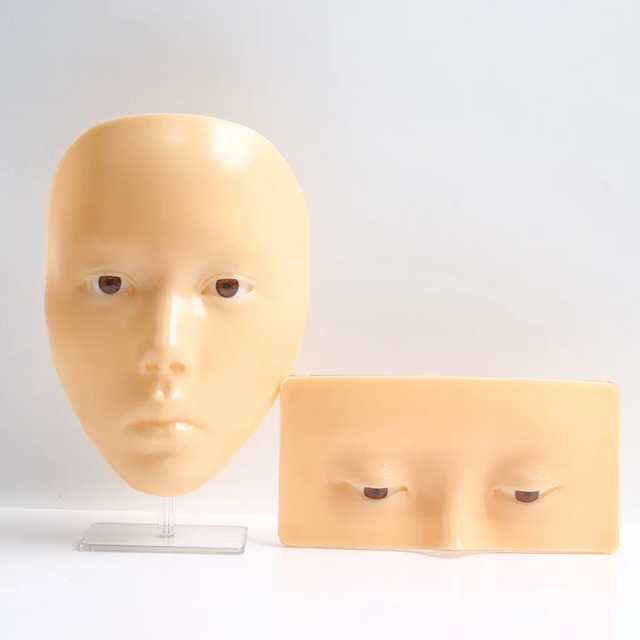 5D Reusable Makeup Practice Board Model Silicone Eye Face Practice Skin Board Pad For Makeup Beauty Training