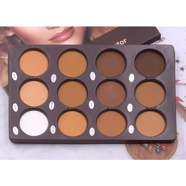 Matte Face Foundation Contour Palette Face Makeup Palette for women 3D Contouring Shadow Wheel Color Bronze beauty glazed