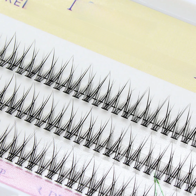 MUYD 120PCS Dovetail Fly Silk Eyelashes V Shape Fish Tail High Quality Individual Lashes Extension Eyelash Makeup