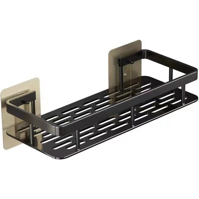 Bathroom Storage Wall Mount Shampoo Makeup Storage Holder Bathroom Accessories No Drilling Wall Shelf Shower Holder for WC