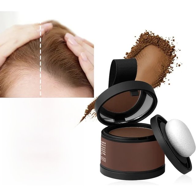 Fluffy Hairline Powder Concealer Temporary Hair Fibers Black Hair Root Cover Up Gray Coverage Hairline Shadow Powder Instantly