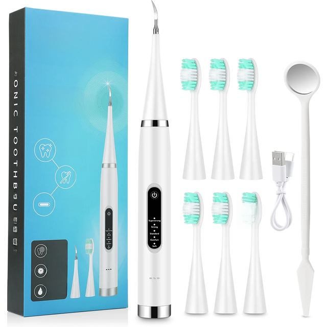 Electric Dental Scaler Calculus Remover Teeth Plaque Cleaner Teeth Whitening Dental Stone Removal 1pc Toothbrush head Oral Care