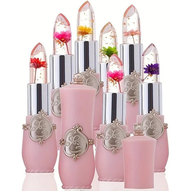 Color Changing Lipsticks Mouth Safflower Jelly Temperature Lasting Nutrition Magic Color Changing Lips Makeup Lipgloss Wholesale