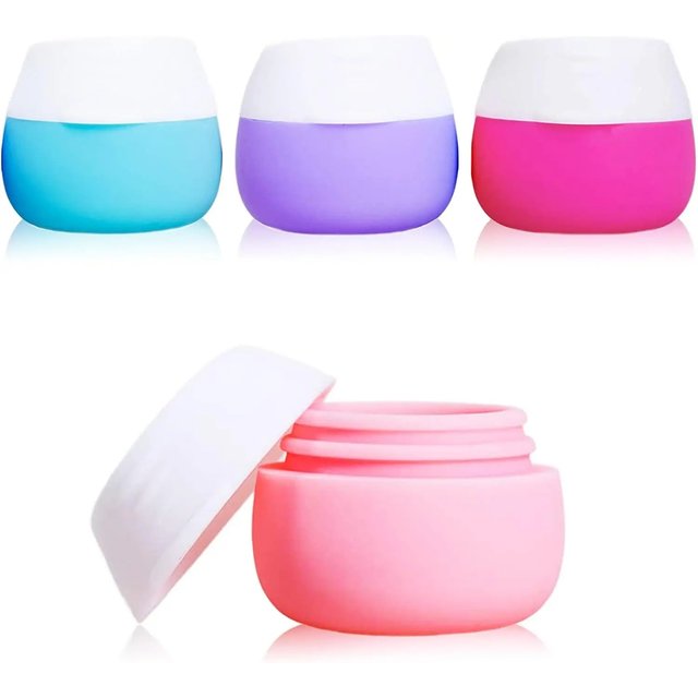25ml Silicone Cosmetic Container Makeup Pot Cream Jars Travel Pill Box Portable Dispenser Cream Bottles Lotion Box Emulsion Jar
