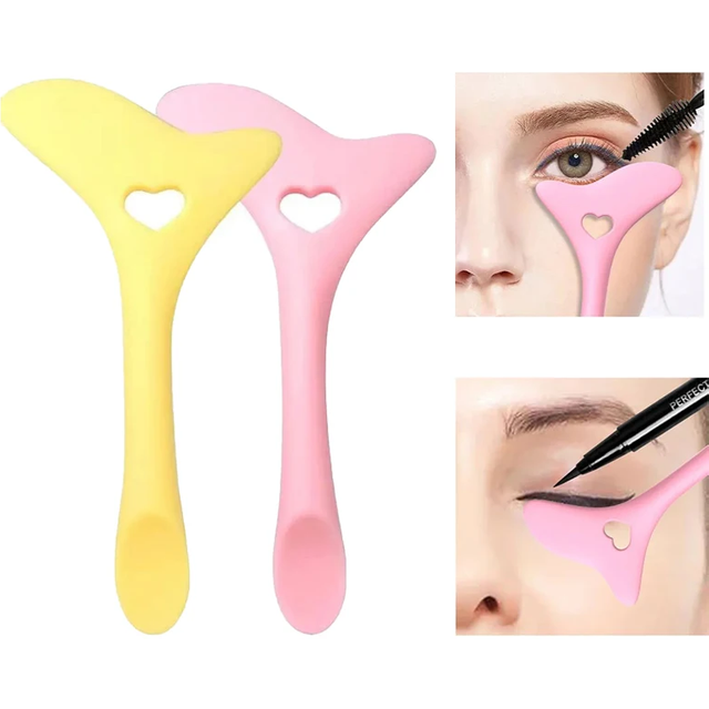 Multi-functional Eyeliner Stencil Wing Tips Silicone Eyeliner Aid Marscara Drawing Lipstick Wearing Aid Reusable Makeup Tools