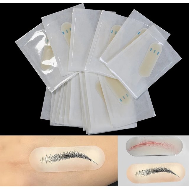 10/20/30/50Pcs Permanent Eyebrow Practice Skin Makeup Tattoo Teacher Practical Sticker Beginner Adhesive Eyebrow Practice Tool