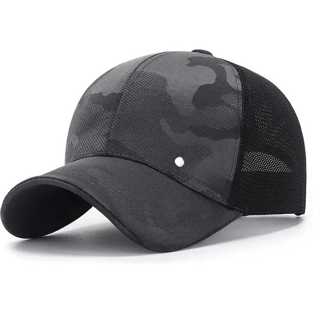 2024 Gamakatsu Summer Men Outdoor UV Protection Quick-drying Fishing Hat Grid Breathable Sports Cap Embroidery Sunscreen Base