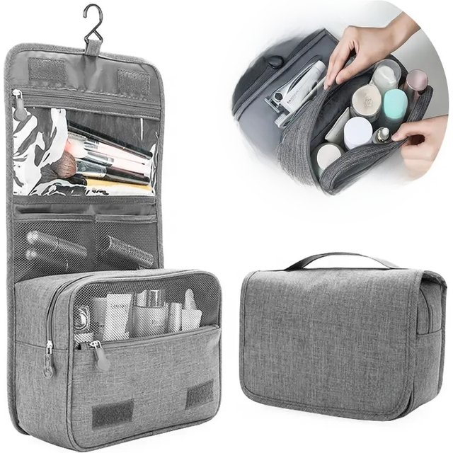 High Quality Travel Makeup Bags Women Waterproof Cosmetic Bag Toiletries Organizer Hanging Dry And Wet Separation Storage Bag