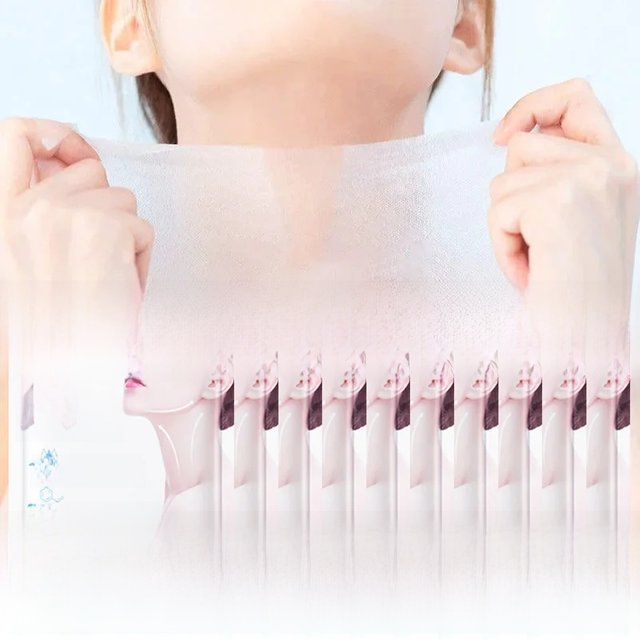 5/10pcs SADOER Hyaluronic Acid Neck Mask Collagen Firming Neck Masks Nourishing Anti-aging Beauty Moisturizing Necks Skin Care