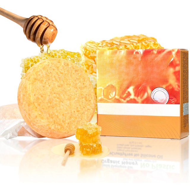 J+60g Soap Honey Solid Shampoo Bar Soap Natural Organic Vegan Glycerin Soap