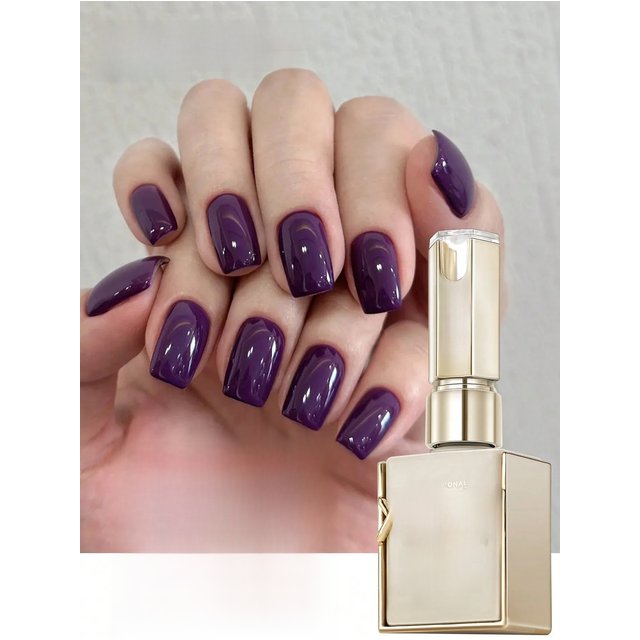 15ml Dark Purple Gel Nail Polish Starter Pure Soak Off No Wipe Nail Gel Polish Suitable For All Seasons