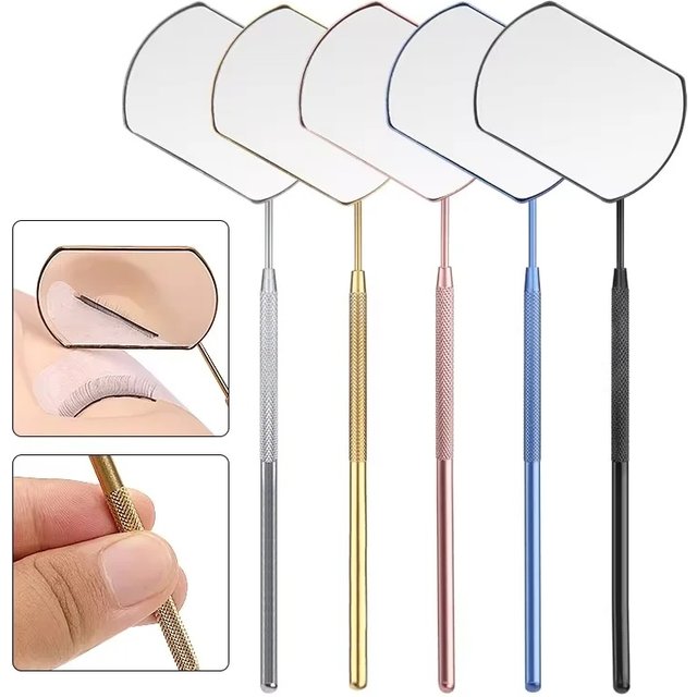 1 PCs Lash Extension Mirror Eyelash Extension Grafting Tools Stainless Steel Multifunction Checking Lash Mirror Beauty Makeup