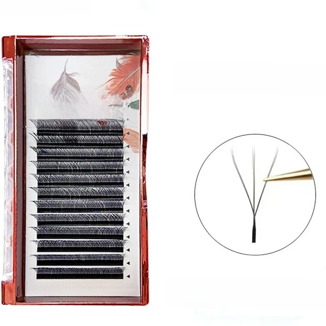 MARIA Double 3D W Eyelash Extensions 6D Shaped Private Label Wholesale Bundles Supplies Clusters Easy Fan Volume Lashes Y Makeup