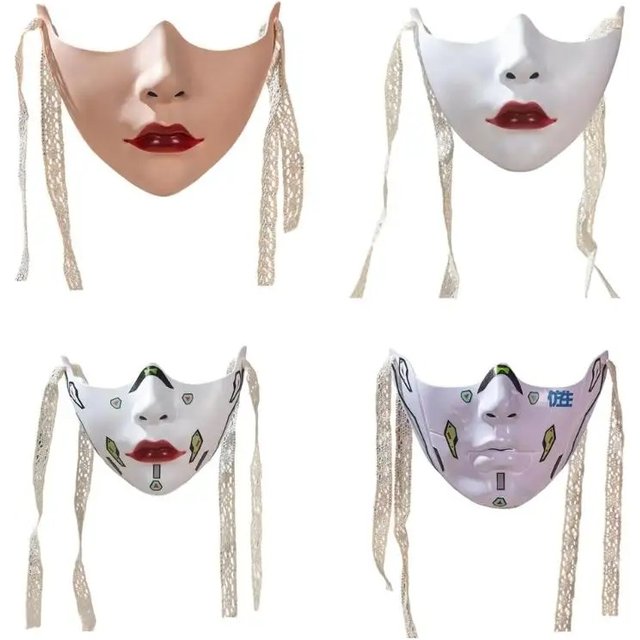31BF Masquerade Mask Beauty Mask Cosplay Mask Mechanical Half Face Mask Gift Unisex