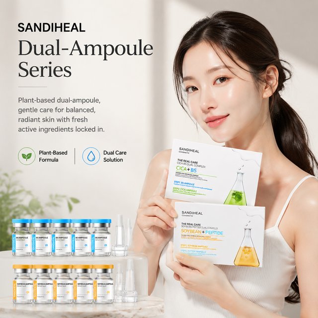 10vials Plant Dual Effect Ampoules CICA B5 NIA Serum Rice Bran Soothe Face Care Essence Moisture Hydrating Korean Skin Care