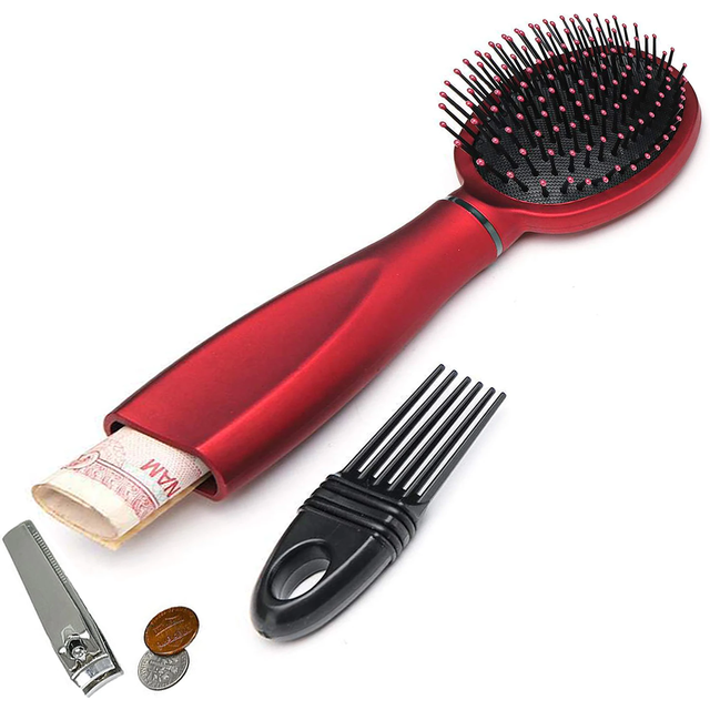 Hair Comb Secret Stash Hidden Safe Diversion Hair Brush Key Safe Box Hiding Diamond Jewelry Storage For Bedroom Bathroom Carry