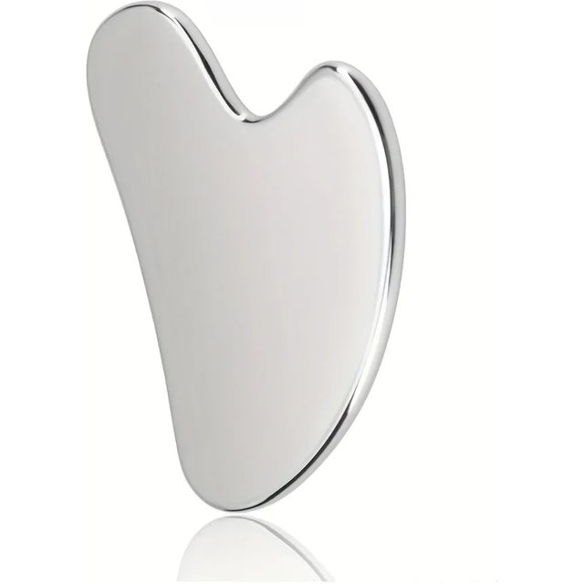 Soothing and Cooling, Stainless Steel Gua Sha Facial Massager - Cooling Eye and Face Tool for Firming, Jawline and Relaxation