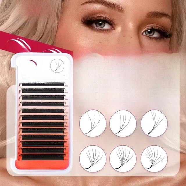 FADVAN 3D/4D/5D/6D/7D/8D W Shaped Eyelash Extension C D Curl Natural Mink Lash Premade Volume Fan False Eyelashes Makeup Supplie