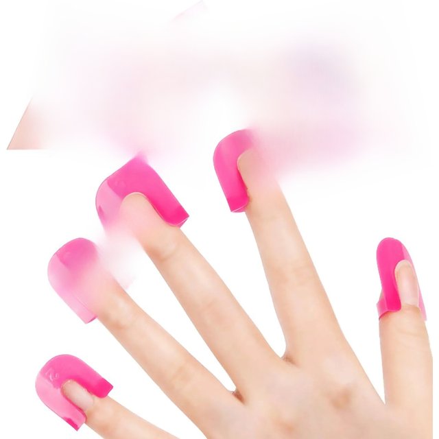 LULAA 26Pcs Nail Polish Guard Soft Shield Skin Cuticle Bagged Protector for women French Stamp Painting Spill Proof Manicure