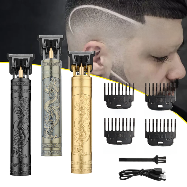Vintage T9 Hair Trimmer for men Professional Hair Cutting Machine Cordless Beard Trimmer for Home Travel Cordless Hair Clipper
