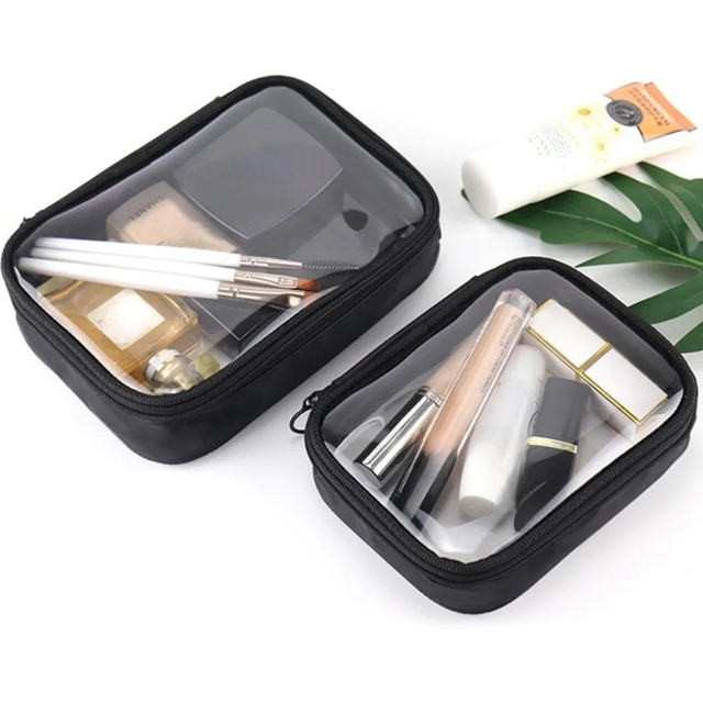 Travel Zipper Clear Makeup Beauty Wash Organizer Waterproof Transparent Cosmetic Bag Women Make Up Case Bath Toiletry Bags Kit