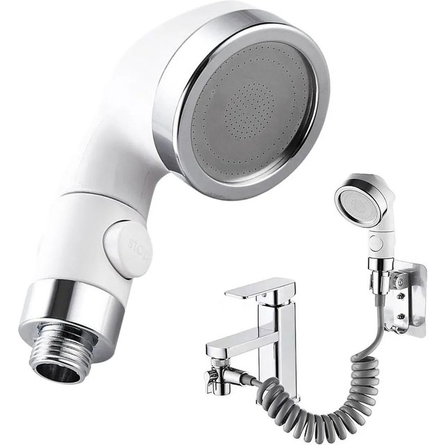 Faucet Extender External Shower Head Bathroom Faucet Adapter Shampoo Bed Faucet Shower Head Water Saving Bathroom Accessory