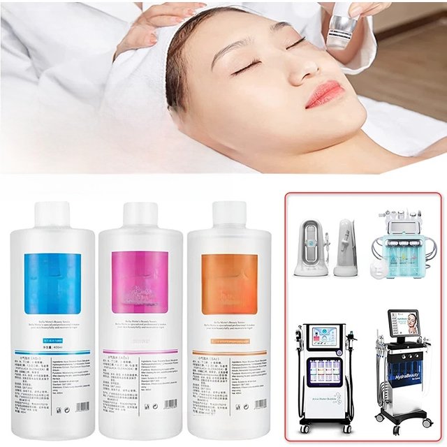 1200ML 3pcs/Lot Hydrofacial Liquid Face Serum Facial Aqua Peel Solution AS1 SA2 AO3 For Beauty Machine SkinCare Deep Cleaning