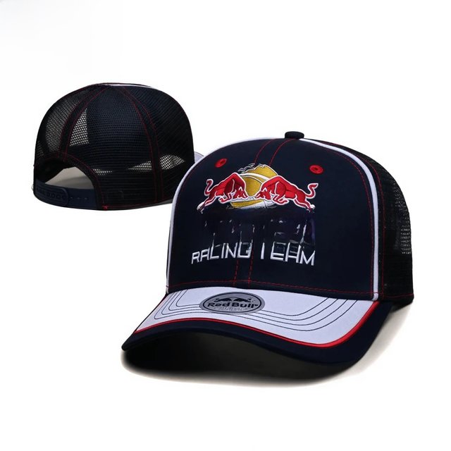 Latest Red Bull Baseball Hat Embroidered Red Bull Racing Hat Men's and Women's Sunscreen Breathable Mesh Red Bull Sun Hat