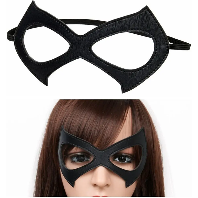 DIY Half Face Mask with Elastic Band Black Eye Mask Sexy Cosplay Masks Hollow Erotic Face Cover for women Halloween Party Props