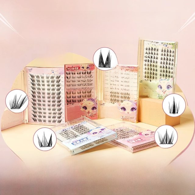Yelix DIY Cluster Eyelash Extension Dovetail Segmented Lashes Natural Soft False Eyelashes Daily Makeup Supplies