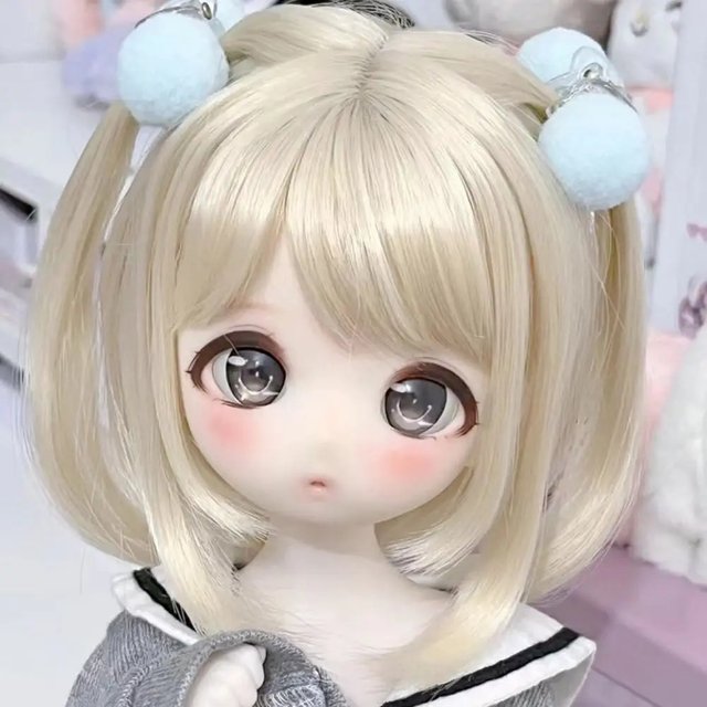 gaoshundoll 1/6 Ruru ob24 anime face resin Qbaby blythe MDD VOLKS DIY makeup practice head for birthday gift fashion mysterybox
