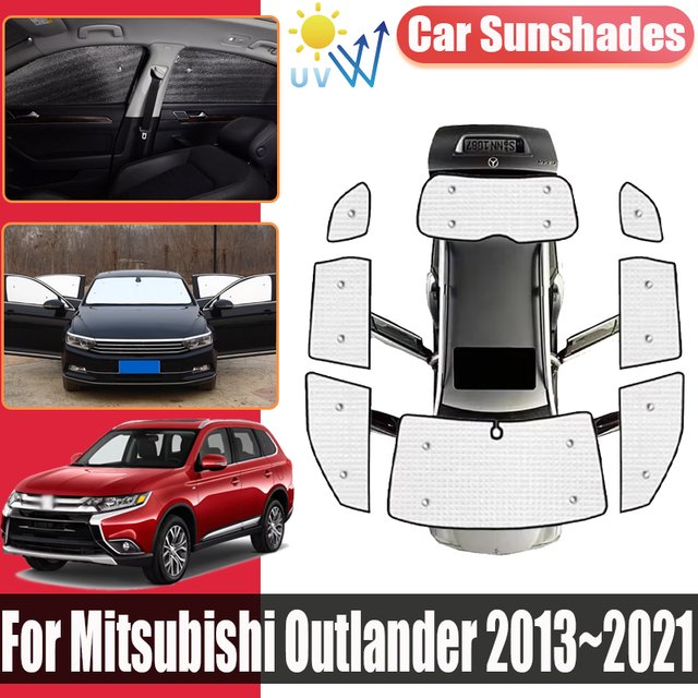 Full Coverage Sunshades For Mitsubishi Outlander GF GG ZJ ZK ZL 2013~2021 Car Privacy Blocks Sunscreen Covers Visors Accessories