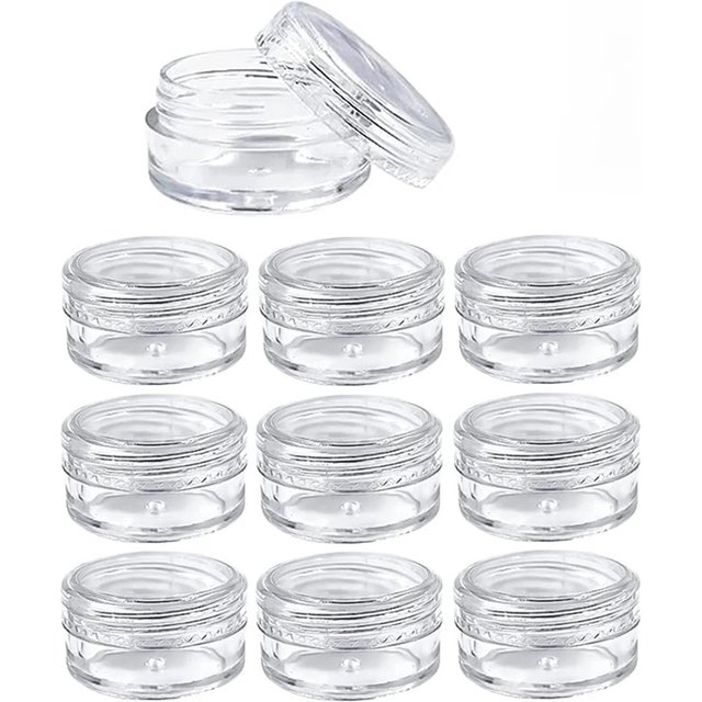 10pcs Mini Sample Bottle Cosmetic Makeup Jar Pot Face Cream Lip Balm Container