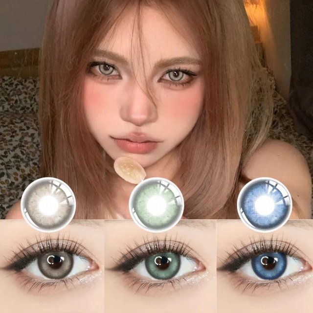 UYAAI Natural Brown Lens Colorcon with Degree New Korean Makeup Blue Eyes Lens 0-6.00 14.2mm Soft Lenses High Quality for Eyes
