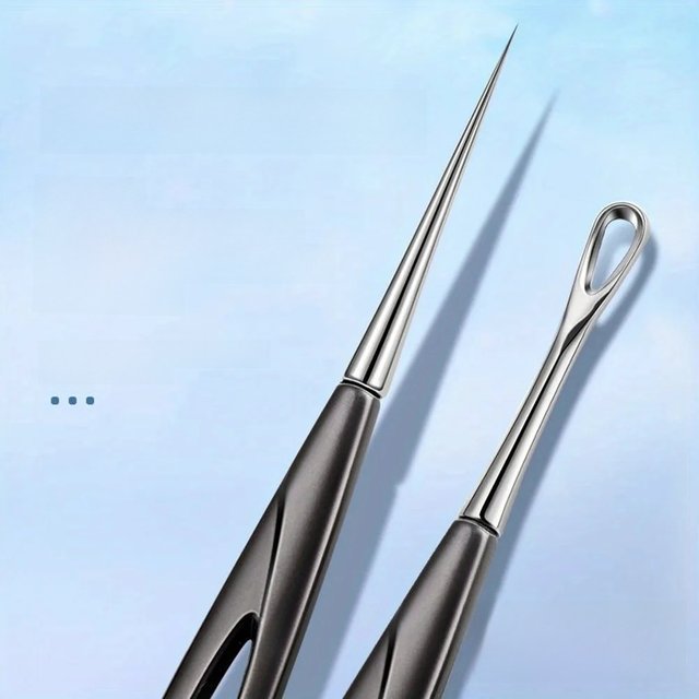1/2Pcs Acne Needle Blackhead Clip Remover Extraction Popper Pore Black Head Cleaner Face Skin Care Deep Cleansing Needle Tool