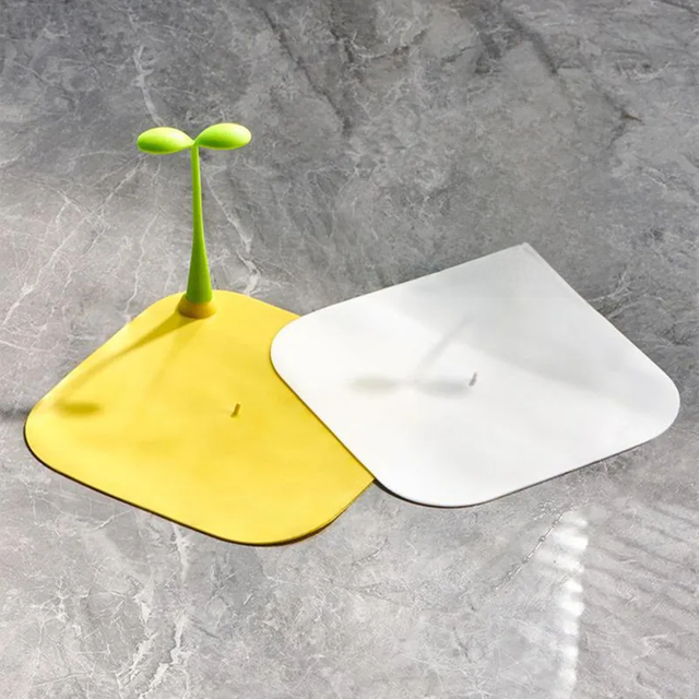 Shower Drain Floor Deodorant Cover Bathroom Silicone Sewer Cute Bean Seal Cover Sink Hair Filter Bathtub Plug Water Stoppers