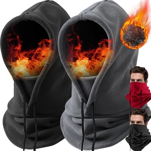 Winter Thermal Fleece Balaclava Scarf Ski Face Mask Neck Warmer Snood Hood Hat Windproof Cold Warm Riding Cap Sports Outdoor