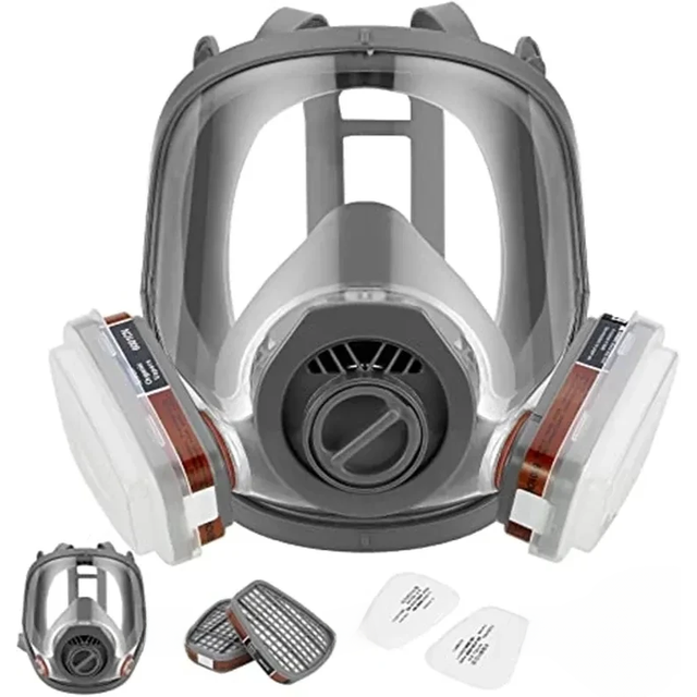 Gas Mask Acid/Organic/Ammonia 6800 Full Face Mask Respirator Paint Chemical Pesticide Laboratory Anti-dust Multifunction Filters