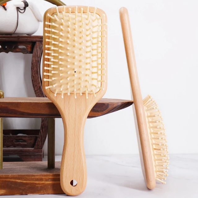 Wood Airbag Comb Professional Hair Anti-Loss Massage Brush Hairbrush Scalp Care