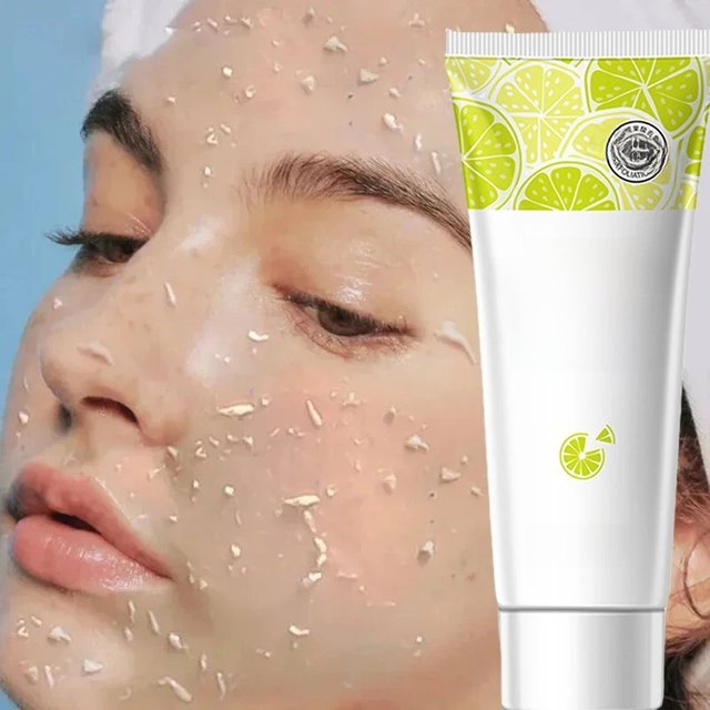 Face Exfoliating Gel Fruit Acid Facial Exfoliator Scrub Cleanses Whitening Acne Blackhead Treatment Shrink Pores Skin Care 80g
